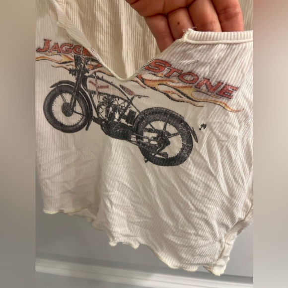 Jagger and Stone Ribbed Crop Tank with Motorcycle - Picture 6 of 6